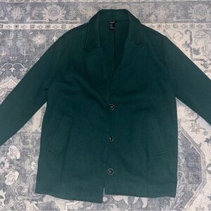 Forever 21 Dark Green Knit Blazer